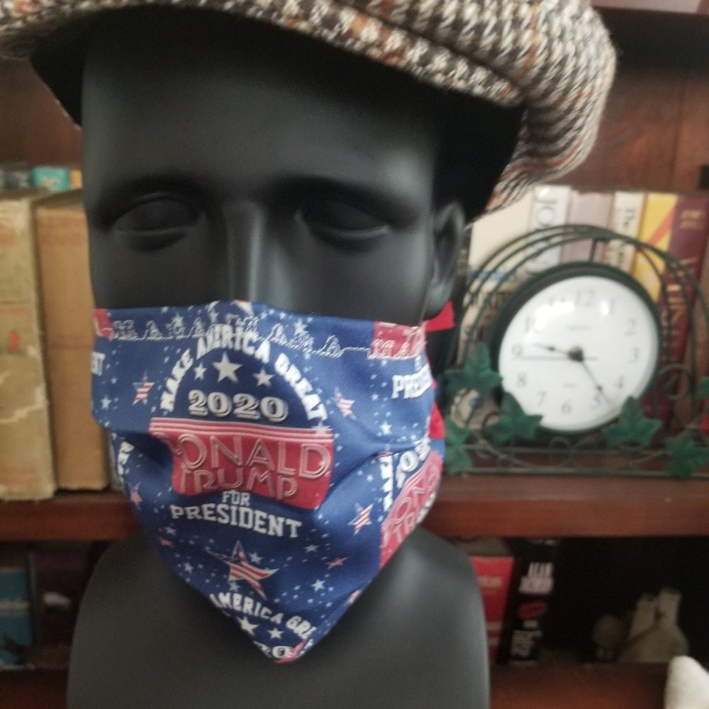 Cloth Face Mask - Silver/Copper Filters-MAGA Trump